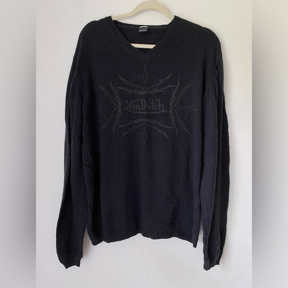 Von Dutch Other - Vintage Von Dutch Top Men’s XL Wool Sweater Made in Italy Rare Y2K Pullover